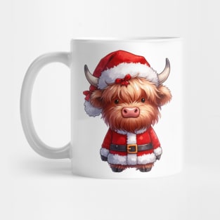 cute christmas highland cow Mug